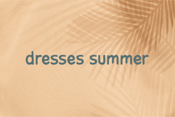 Dresses Summer Font for Brand Identity