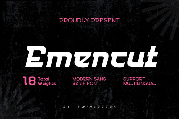 Emencut Typeface for Modern Brand Identity