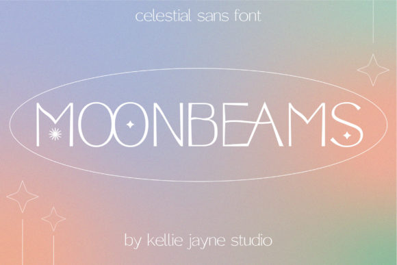 Moonbeams Font for Celestial Web Design