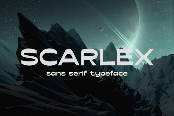 Scarlex Typeface: Retro-Futuristic Sans Serif Design