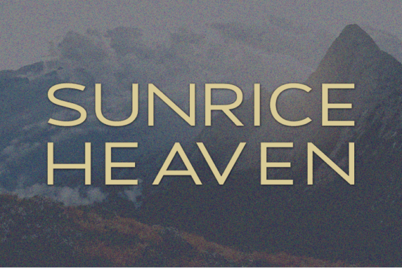 Sunrice Heaven: A Modern Typeface for Campaigns