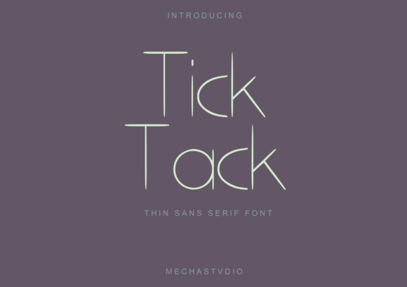 Tick Tack Font: Minimalist Design for Makers